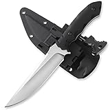 BEEK Feststehendes Messer D2 Stahl, Gürtelmesser mit Kydex Scheide Gürtelclip,...