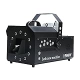 Schneemaschine, 1500W Schnee Maschine mit 12 LED Licht, 5L Wassertank,...