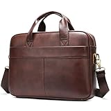 VINBAGGE Businesstasche Herren Leder Aktentasche Männer Handtasche Vintage...