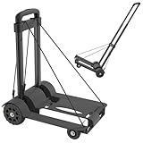 NAIZY Sackkarre Klappbar 4 Räder Transportkarre mit Einziehbarer Griff & Geräuscharmes...