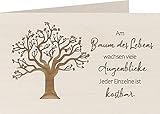 myZirbe Holzkarte - BAUM DES LEBENS - 100% handmade in Österreich - Postkarte,...