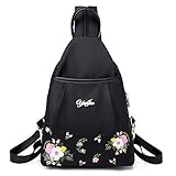 Jywmsc Damen Stilvoll Nylon Leicht Rucksack Damen Rucksackhandtaschen...
