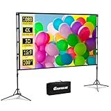 GAINVANE Projektionsleinwand mit Ständer, 100 Zoll, tragbare Filmleinwand, 16:9, HD, 4K,...