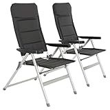 Nexos Trading 2er Set Premium Klappstuhl Relax-Stuhl Campingstuhl Klappsessel – für...