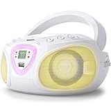Auna Tragbarer Radio mit CD Player & mit USB für Kinder & Erwachsene, 3 W...
