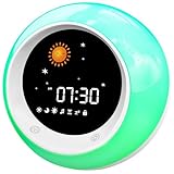 I·Code Wecker Kinder, Kinder Schlaftrainer Kinderwecker mit Nachtlicht, Schlaf...