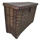 Handgefertigte Holztruhe, 136x46x96 cm (H)