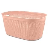 BELLI&FORTI Wäschekorb Wäschekorb Geflecht Puder 59 x 39 x 27 cm