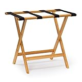 Relaxdays Kofferständer Holz HxBxT 50 x 60 x 37,5 cm Kofferbock aus Bambus mit 4 stabilen...