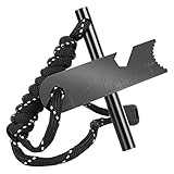 UKOFEW Feuerstein Set, Feuerstarter, Outdoor Ausrüstung zum Feuer Machen, mit...