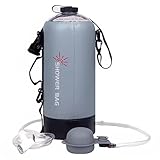 Opilroyn Camping-Duschtasche, einfaches Nachfüllen, tragbare Campingdusche mit Fußpumpe,...