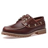 SL-Saint 1 Handgefertigte Herren Classic Boat&Deck Schuhe Moc Toe Lace Up Full Grain Leder...