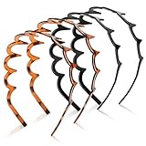 Hanyousheng 4 Stück Gewellte Kunststoff Haarband, Zickzack Haarreif,...