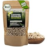 RheinNatur Bio Flohsamenschalen Kapseln - 450 Stk hochdosiert (3.000 mg je Portion) -...