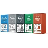 by Amazon Nespresso kompatibel Kaffeekapseln, gemischte Packung, Aluminium- Kapseln,...