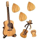 Lithyc Holz-Plektrumbox FüR Akustikgitarre - Holz Gitarren Plektren Plektrum - Wooden...