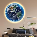 TZSMUM LED Erde Wandleuchte Dimmbar Modern Wandlampe mit Schalter und Stecker Wandleuchten...