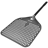 VIKCOLEE Perforierter Pizzaschieber, 35,6 x 40,6 cm, rechteckiger Pizzaschieber,...