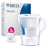 BRITA Wasserfilter-Kanne Marella weiß (2,4l) inkl. 3x MAXTRA PRO All-in-1 Kartuschen –...
