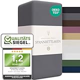 Strauss Home® Jersey Spannbettlaken Spannbetttuch Bettlaken 100% Baumwolle...