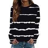 IUYTYSER Bürokleidung Damen Sale Rot Weiss Gestreiftes Oberteil Batik Shirt Damen 90Er...
