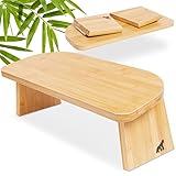 MY FAT GORILLA Klappbare Meditationsbank aus Bambus – Yoga Hocker für Tiefe...