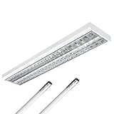 ELG Leuchten LED Rasteranbauleuchte 150cm 2-flammig inkl. 2x 24 Watt 4000lm (8000lm)...