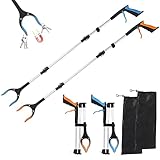 mumisuto 2 Stück Faltbare Greifer, 109cm Greifzange für Senioren, 360° Drehbar...