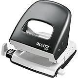 Leitz Büro Locher aus Metall, Für 30 Blatt, Anschlagschiene mit Formatangaben, Die...