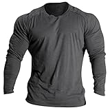 Herren-T-Shirt, Fitness, langärmelig, Laufen, Sport, Muskeln, athletische...