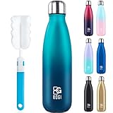 BOGI Edelstahl Trinkflasche 500ml Doppelwandige Thermosflasche Auslaufsicher...