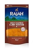 Rajah Mild Madras Currypulver – Aromatische Gewürzmischung mit milder Schärfe – 1 x...