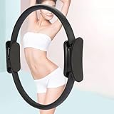 Qukaim Pilates Ring Doppelgriff Grip Pilates Widerstandsring Schwarz Gymnastik Magischer...