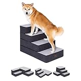 Hundetreppe für kleine Hunde, genähte Schaumstoff-Haustierstufen für hohe Betten, Sofas...