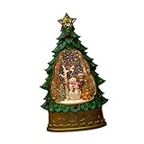 Milageto Weihnachts-Schneekugel, Laterne, Spieluhr, glitzerndes Schreibtisch-Ornament,...