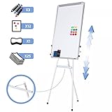 Jago® Flipchart – 60 x 90 cm, höhenverstellbar, Staffelei, Stiftablage, mit...