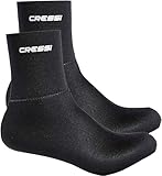 Cressi Black Neoprene (3 or 5mm) Socks Resilient - Neopren Tauchsocken 3/5mm, Schwarz,...