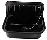 Ausgussbecken Waschbecken aus Stahl für Garten, Keller, Waschküche | schwarz |...