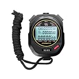 Tragbare digitale LCD-Stoppuhren, Chronograph, Sport, professionelle Stoppuhr, Timer,...