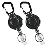 UTHCLO 2 Stück Outdoor Anti Lost Schlüsselring Einziehbare Schnalle Elastischer...