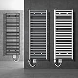 ECD Germany Badheizkörper Elektrisch mit Heizstab 600W ECO - 500 x 800 mm - Weiß -...