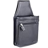 SWISSONA Kellnertasche schwarz aus strapazierfähigem Kunst-Leder – Kellner...