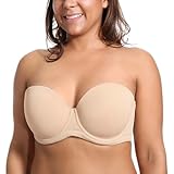 DELIMIRA Damen Trägerloser BH mit bügel Große Größen Seamless Dirndl BH mit...