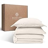 Magano® Premium Bettwäsche 135x200 Beige | Weich & Bügelfrei | Hypoallergen &...
