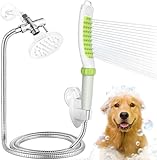 Hundedusche Aufsatz, Gummi Hund Fellpflege Badebürste für Lang- & Kurzhaarige Hunde und...