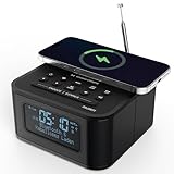 MAJORITY Knapton | Nachttischradio mit Bluetooth | 15W kabelloses Laden & USB-Laden | DAB+...