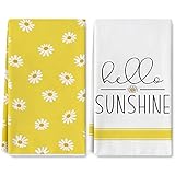 AnyDesign Spring Daisy Küchentuch Gelbe Blumen Geschirrtuch 45,7 x 71,1 cm Hello Sunshine...