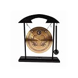lachineuse - Gong mit Schlägel – Chinesischer Drachen-Gong – Zen-Dekoration aus Holz...