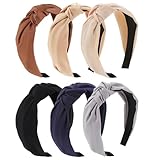 6 Stück Haarreifen Damen, Verknotet Stirnband Schmink Rutschfest Haarreifen...