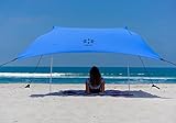Neso Strandzelt mit Sandanker, tragbares Sonnendach - 2,1m x 2,1m – Patentierte mit...